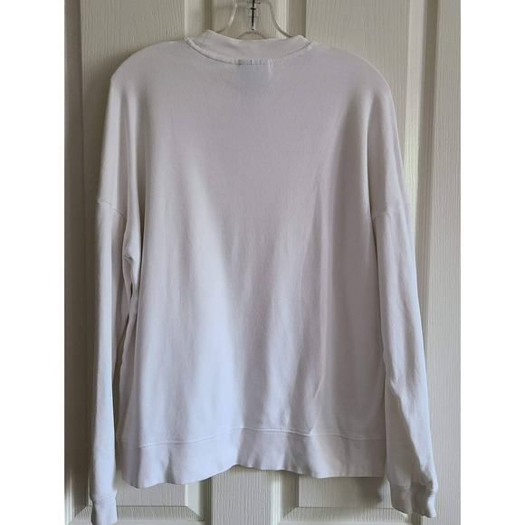 IVY PARK Beyonce White Logo Monotone Embossed Long Sleeve Tee Women's Size Small - Picture 6 of 8